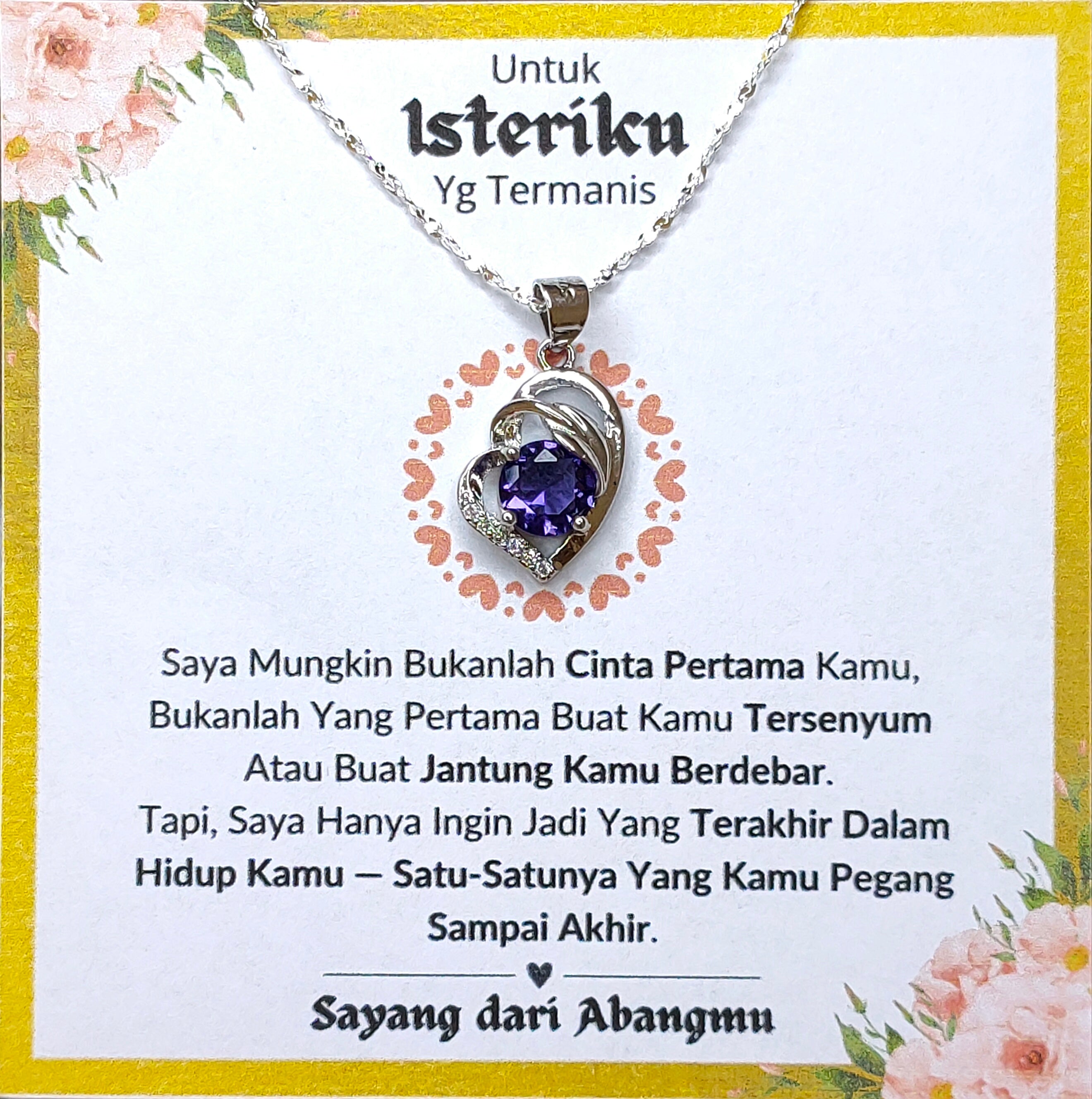 Hadiah Terbaik Untuk Isteriku I Jadi Terakhir Dalam Hidupku I Purple Love Necklace
