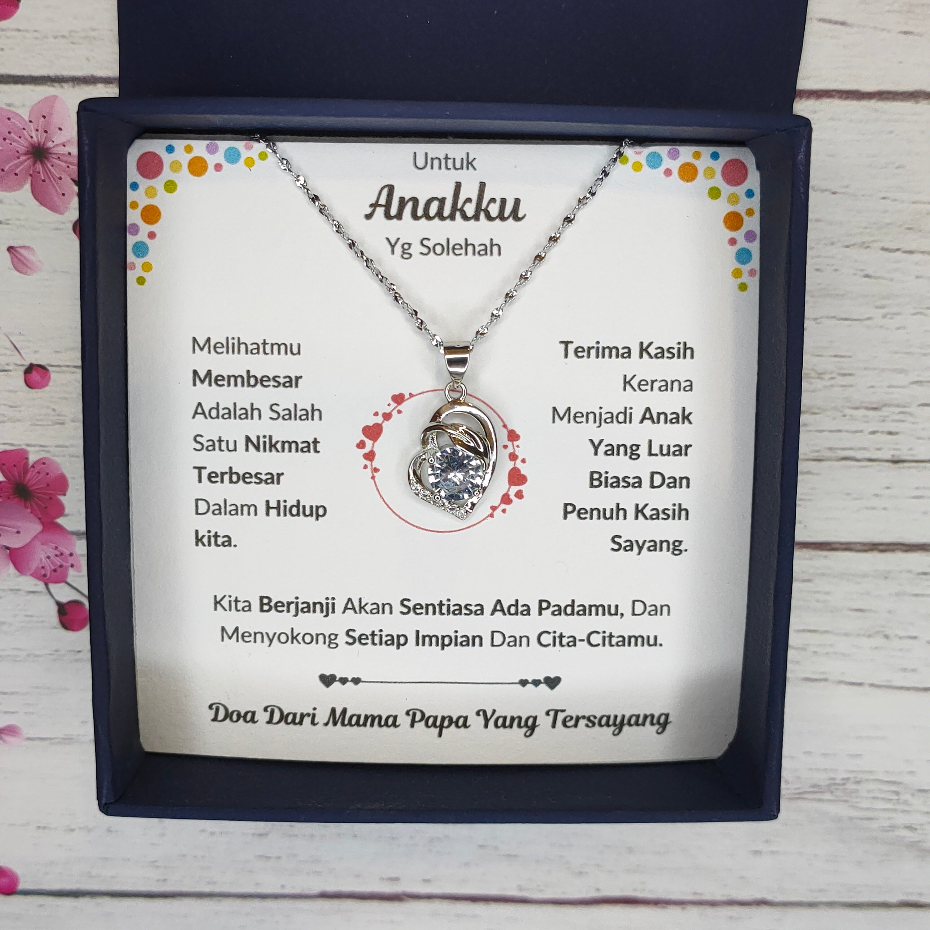 Hadiah Terbaik Untuk Anakku I Sentiasa Ada Padamu I Dari MamaPapa I Pure Love Necklace