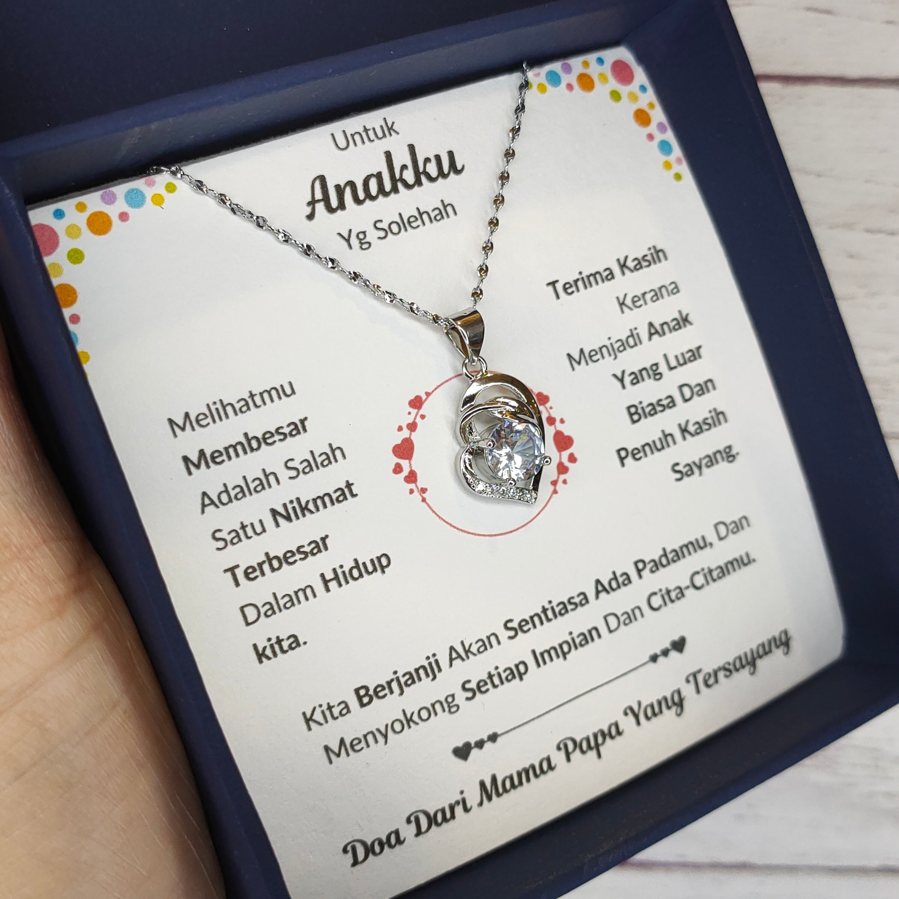 Hadiah Terbaik Untuk Anakku I Sentiasa Ada Padamu I Dari MamaPapa I Pure Love Necklace