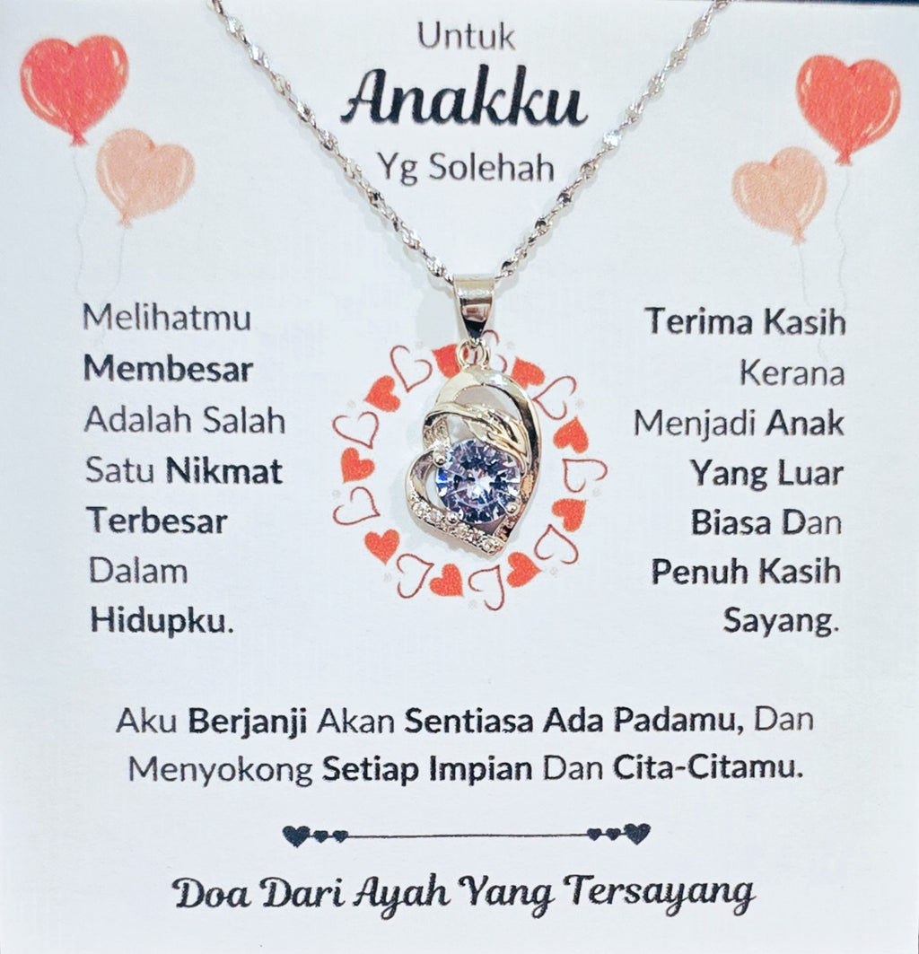 Hadiah Terbaik Untuk Anakku I Sentiasa Ada Padamu I Dari Ayah I Pure Love Necklace
