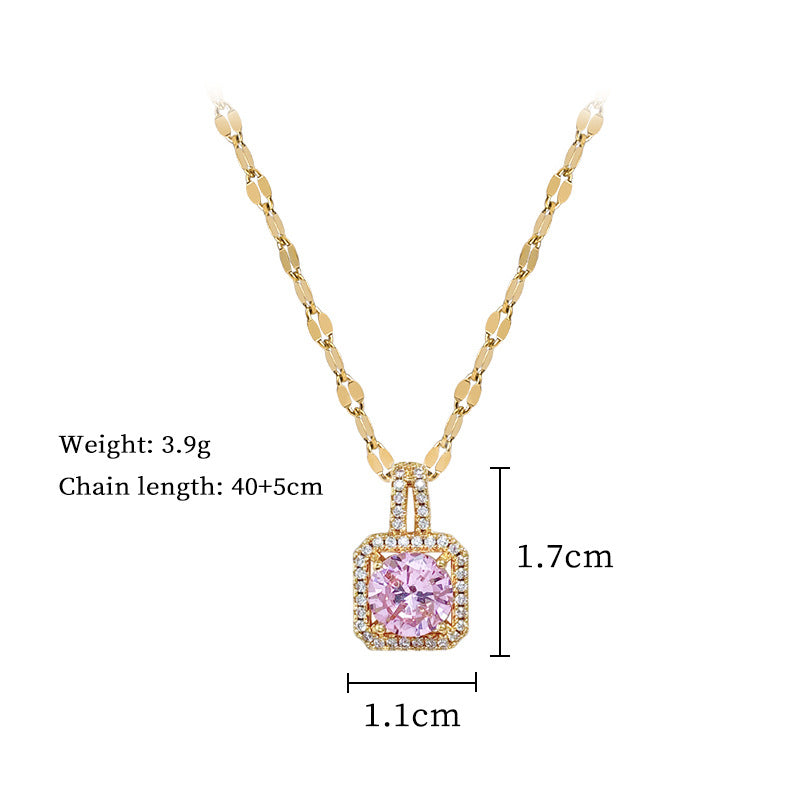 Best Gift To My Bestie I Connected By Heart I Sweet Purple Necklace