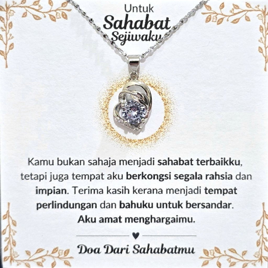 Hadiah Terbaik Untuk Sahabat Sejiwaku I Kongsi Rahsia Dan Impian I Pure Love Necklace