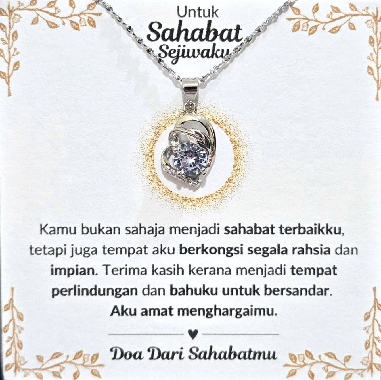 Hadiah Terbaik Untuk Sahabat Sejiwaku I Kongsi Rahsia Dan Impian I Pure Love Necklace