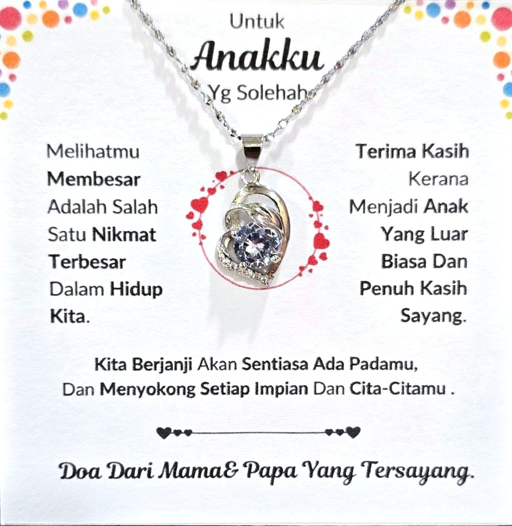 Hadiah Terbaik Untuk Anakku I Sentiasa Ada Padamu I Dari MamaPapa I Pure Love Necklace