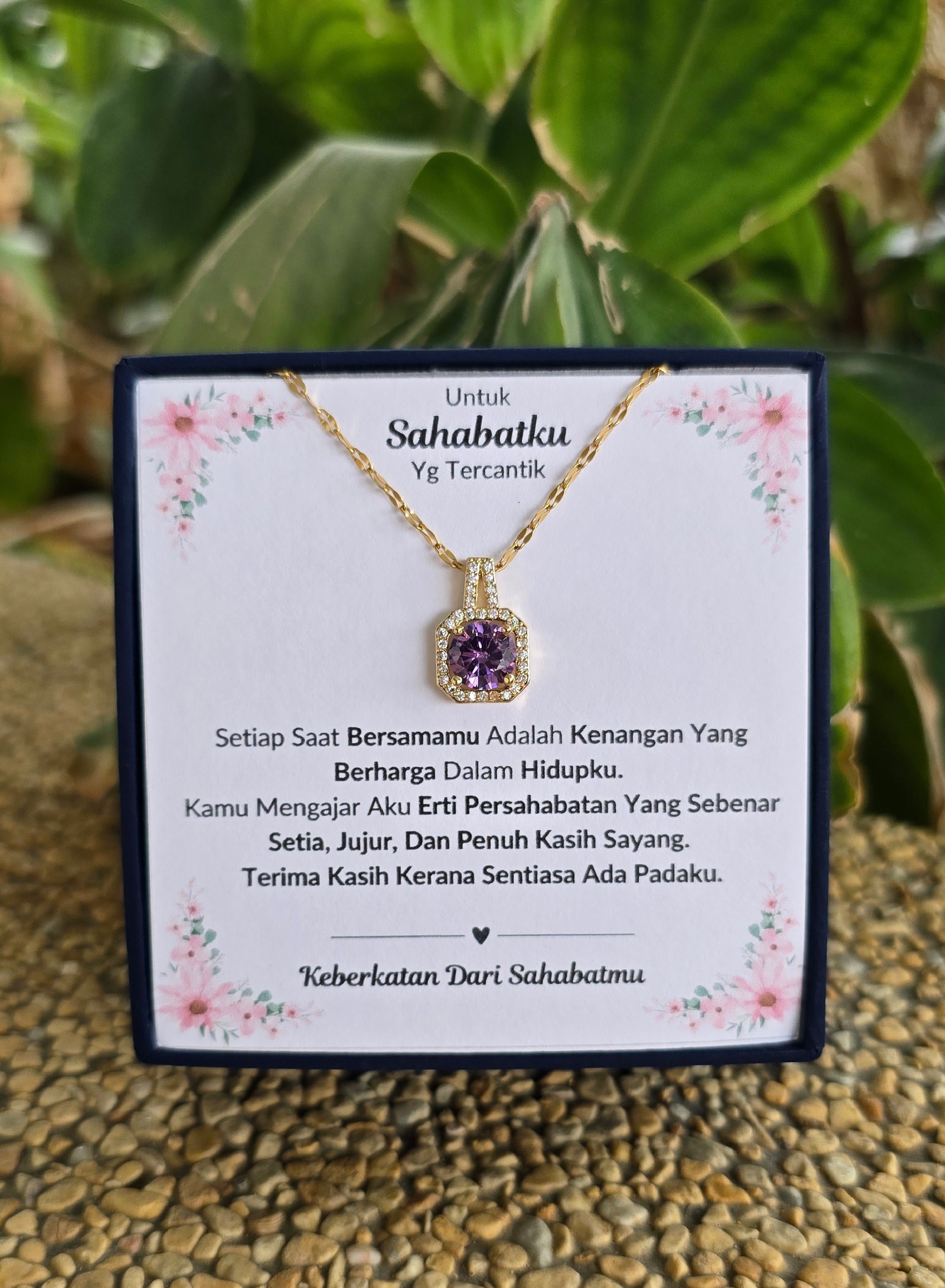 Hadiah Terbaik Untuk Sahabatku I Kenangan Yang Berharga I Sweet Purple Necklace