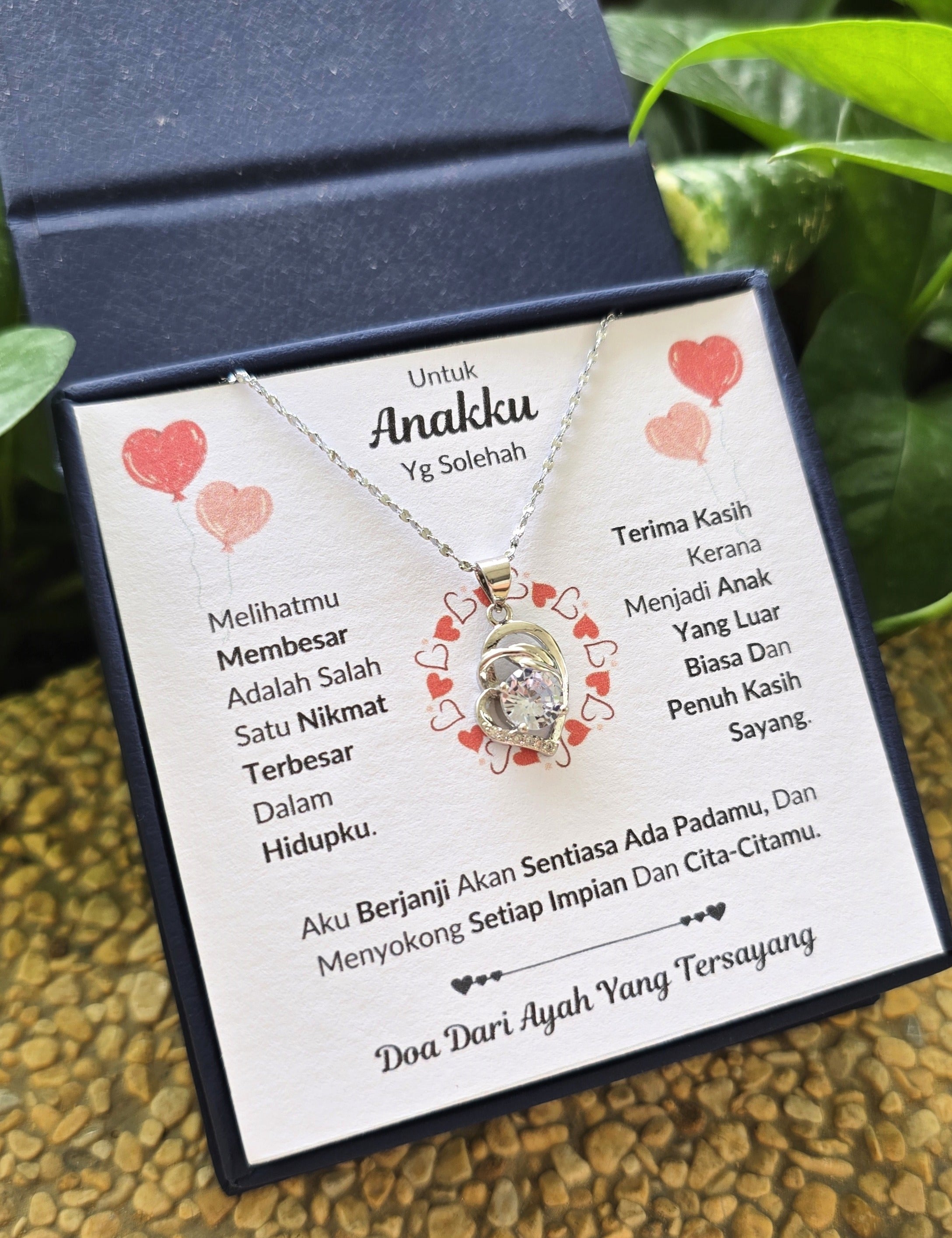 Hadiah Terbaik Untuk Anakku I Sentiasa Ada Padamu I Dari Ayah I Pure Love Necklace