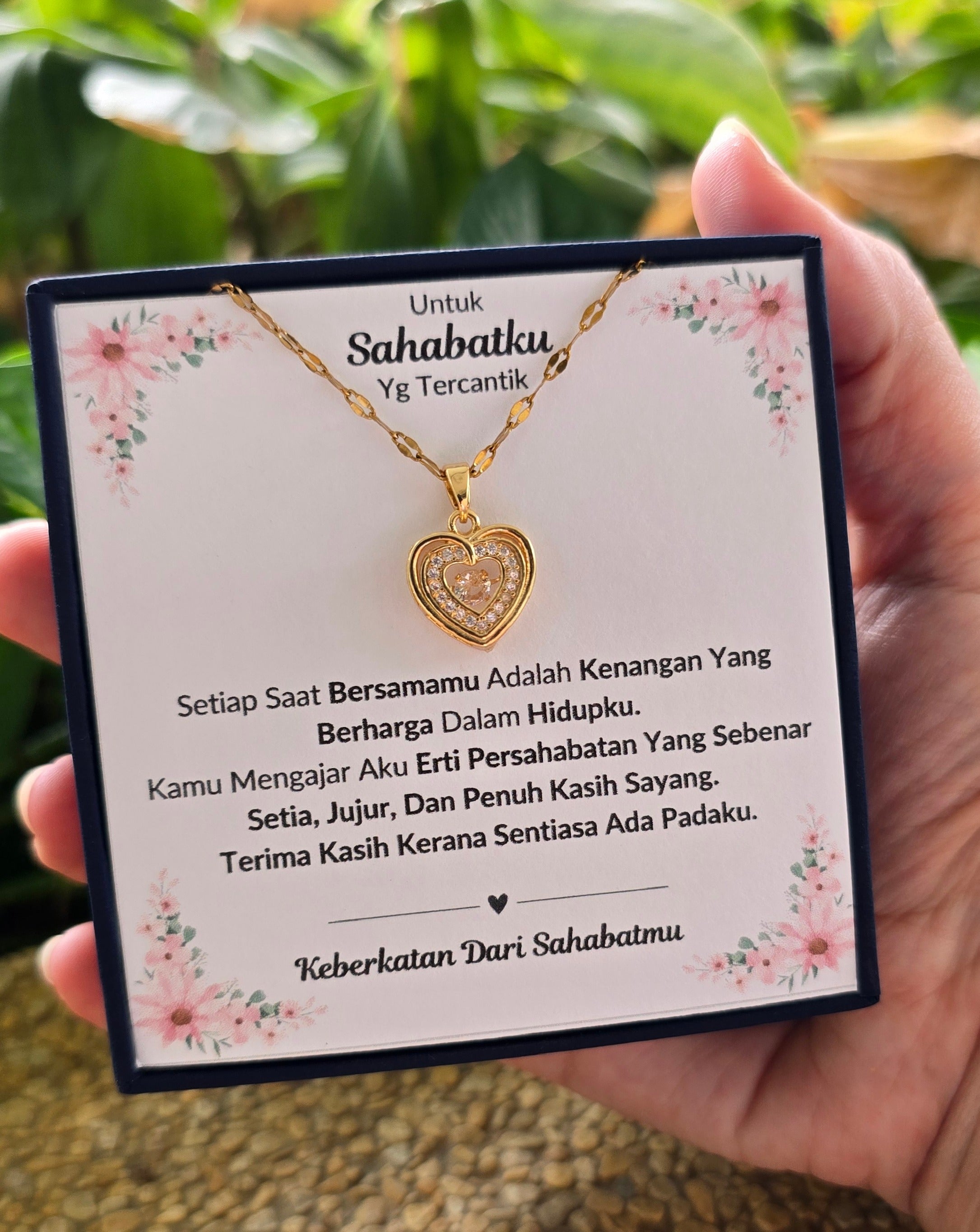 Hadiah Terbaik Untuk Sahabatku I Kenangan Yang Berharga I Gold Heart Necklace