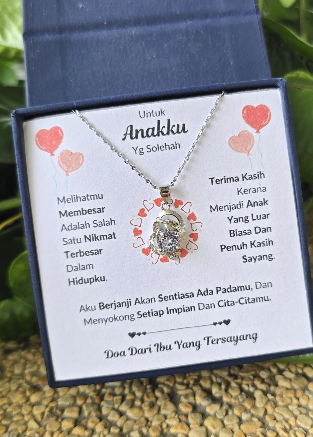 Hadiah Terbaik Untuk Anakku I Sentiasa Ada Padamu I Dari Ibu I Pure Love Necklace