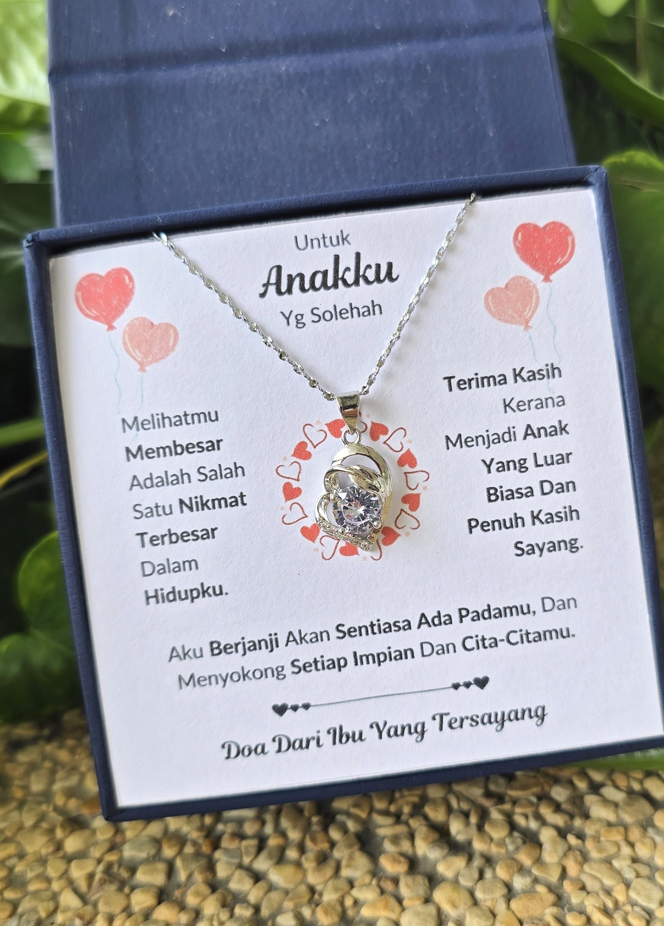 Hadiah Terbaik Untuk Anakku I Sentiasa Ada Padamu I Dari Ibu I Pure Love Necklace