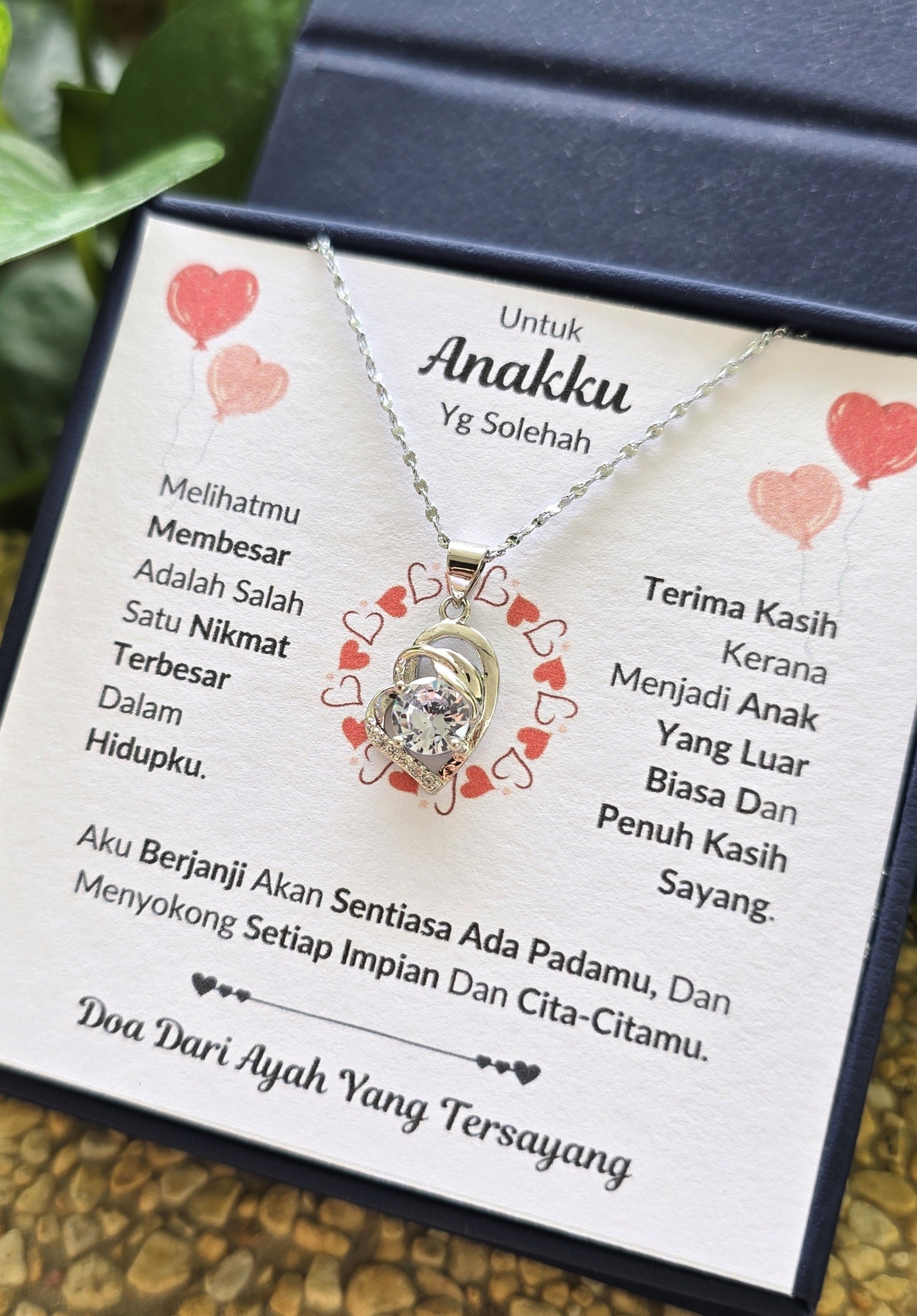 Hadiah Terbaik Untuk Anakku I Sentiasa Ada Padamu I Dari Ayah I Pure Love Necklace