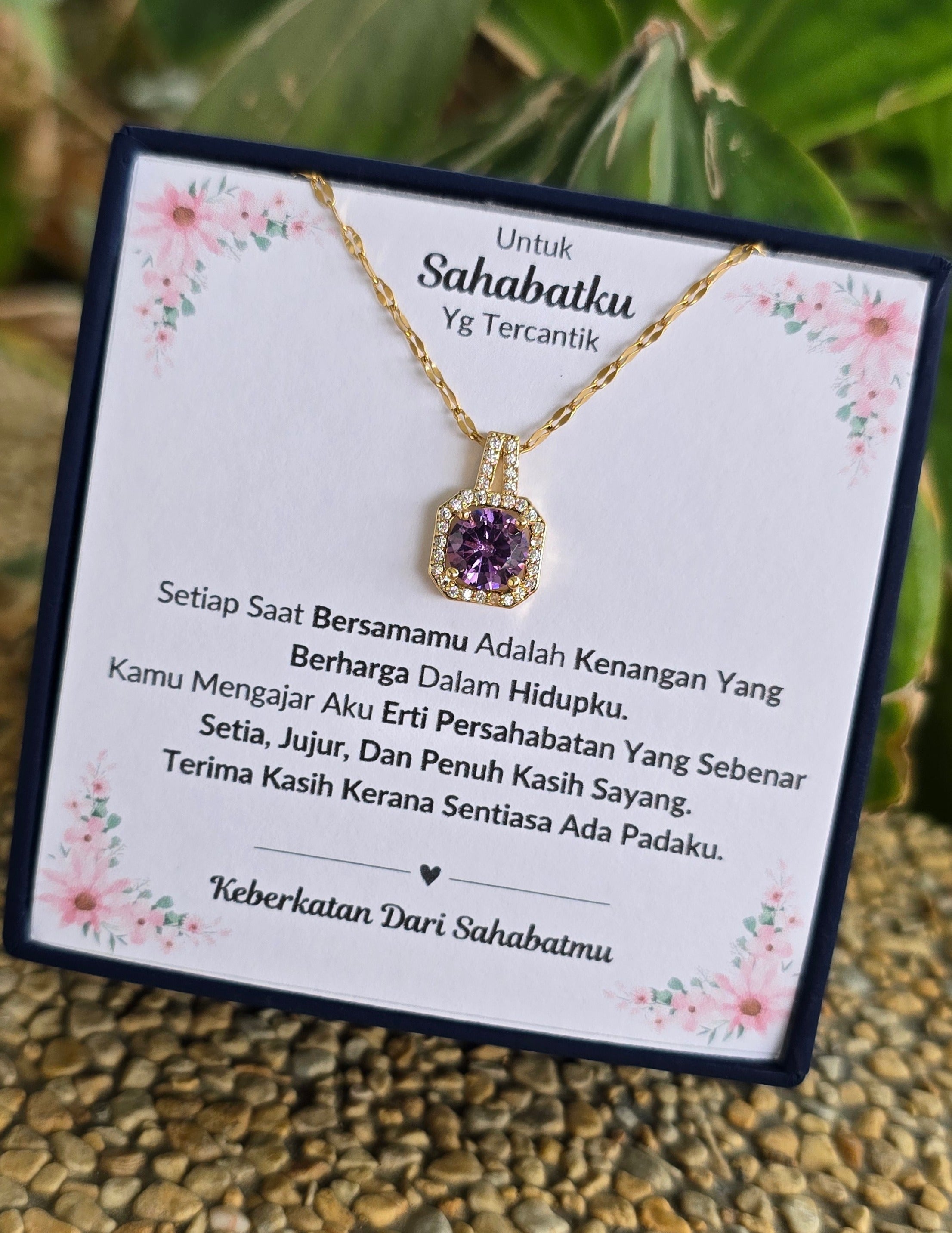 Hadiah Terbaik Untuk Sahabatku I Kenangan Yang Berharga I Sweet Purple Necklace