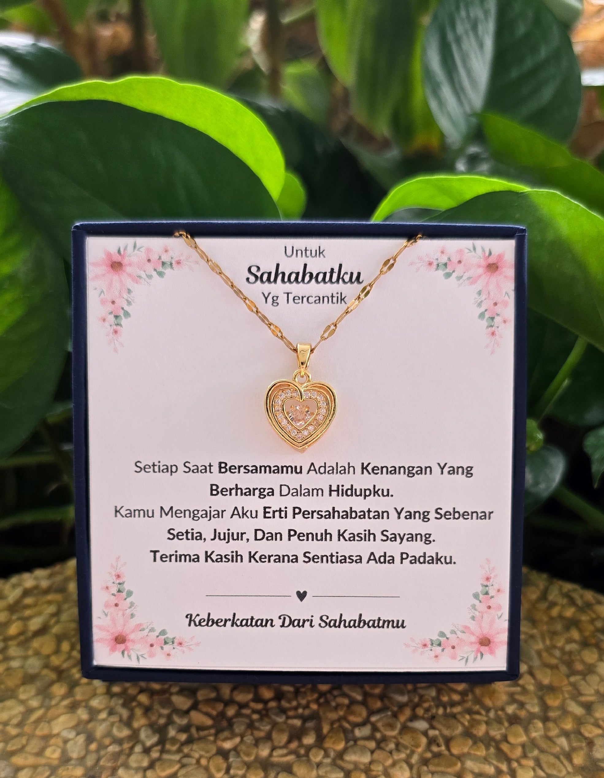 Hadiah Terbaik Untuk Sahabatku I Kenangan Yang Berharga I Gold Heart Necklace