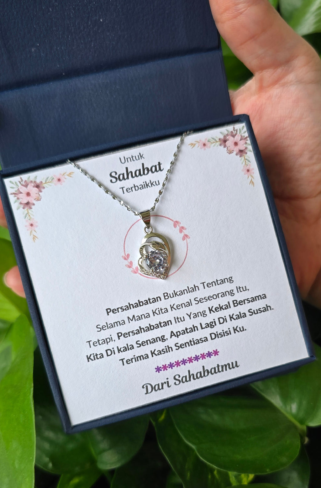 Hadiah Terbaik Untuk Sahabat Terbaikku I Sentiasa Disisi Ku I Pure Love Necklace