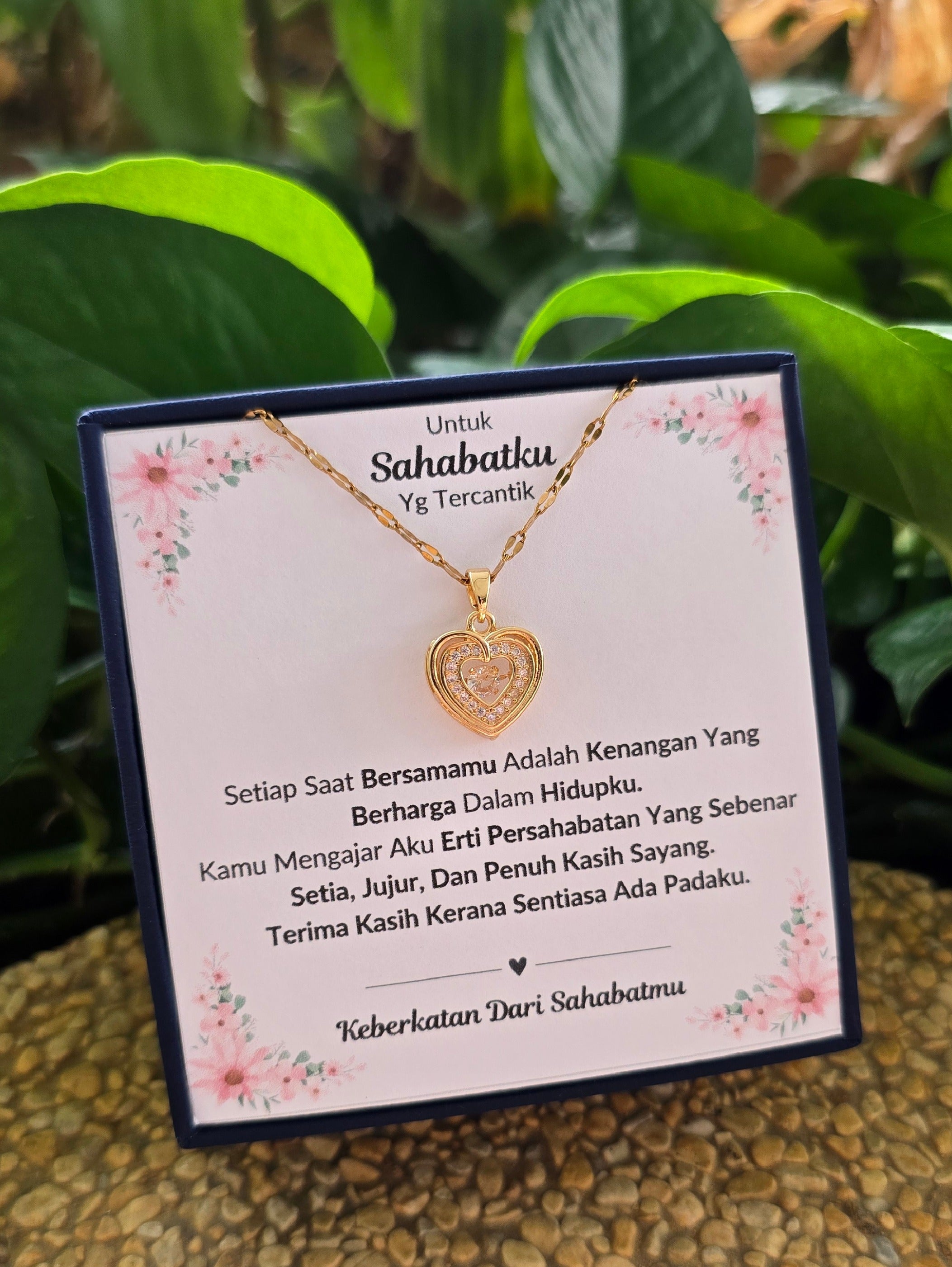Hadiah Terbaik Untuk Sahabatku I Kenangan Yang Berharga I Gold Heart Necklace