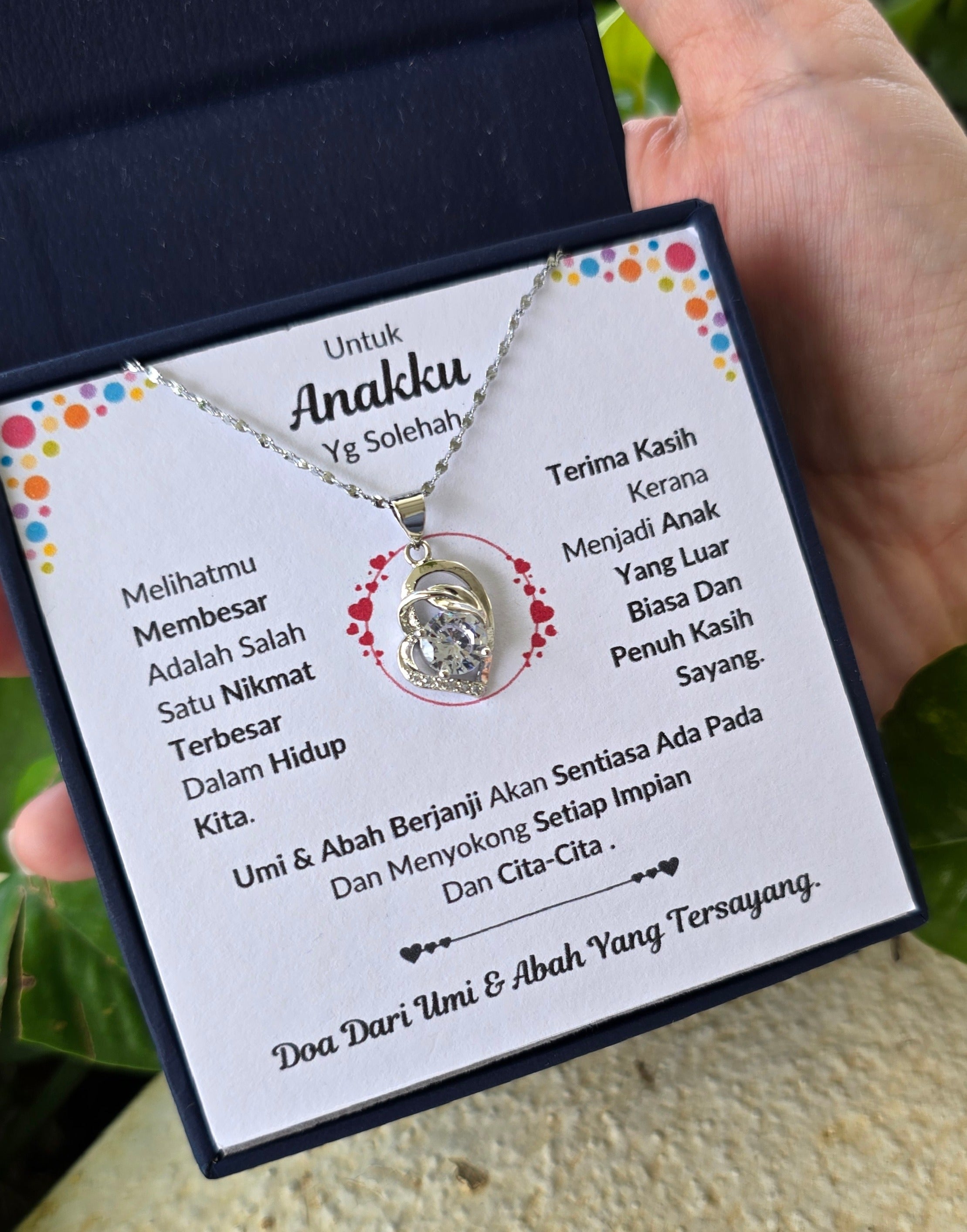 Hadiah Terbaik Untuk Anakku I Sentiasa Ada Padamu I Dari UmiAbah I Pure Love Necklace