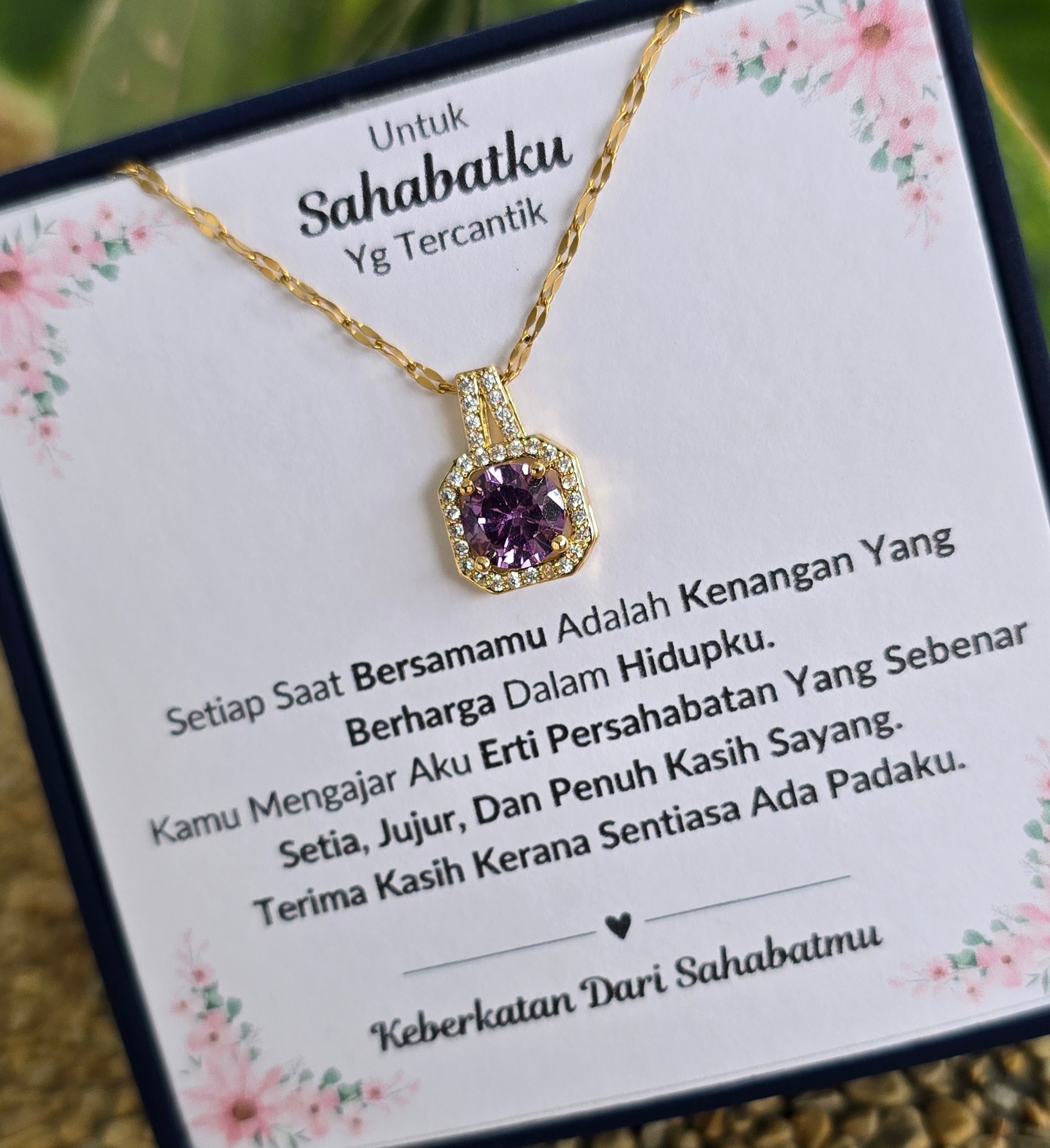Hadiah Terbaik Untuk Sahabatku I Kenangan Yang Berharga I Sweet Purple Necklace