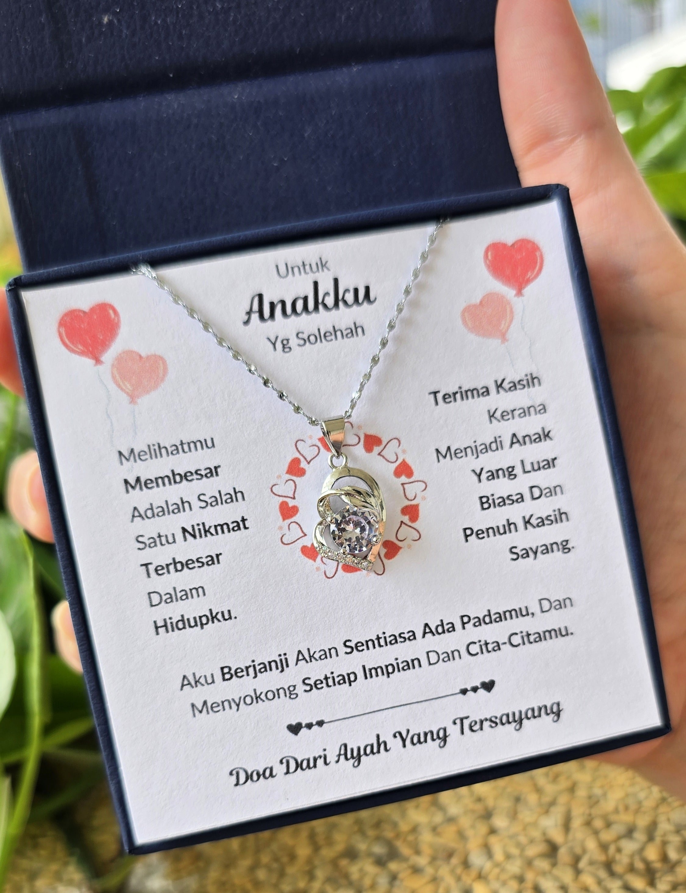 Hadiah Terbaik Untuk Anakku I Sentiasa Ada Padamu I Dari Ayah I Pure Love Necklace