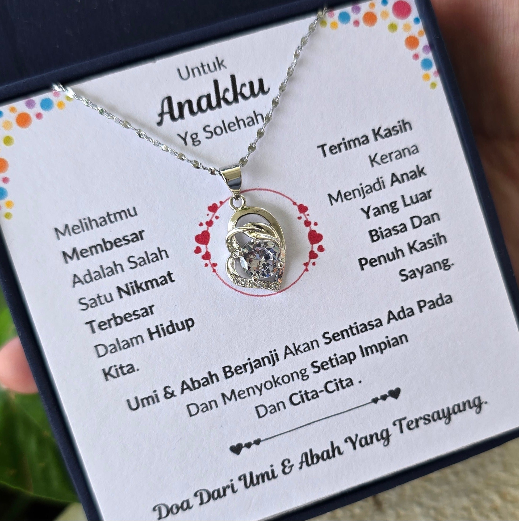 Hadiah Terbaik Untuk Anakku I Sentiasa Ada Padamu I Dari UmiAbah I Pure Love Necklace