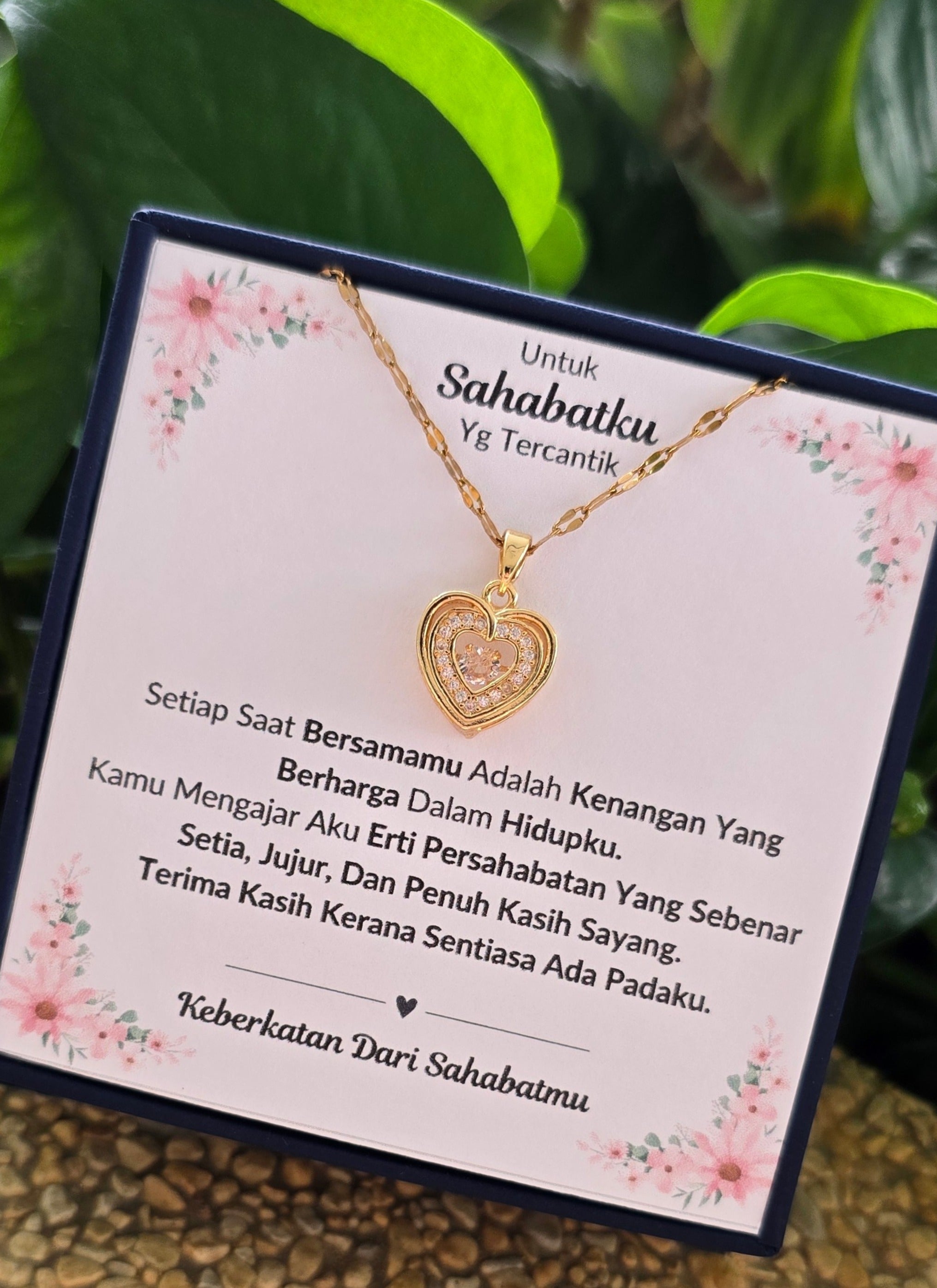 Hadiah Terbaik Untuk Sahabatku I Kenangan Yang Berharga I Gold Heart Necklace
