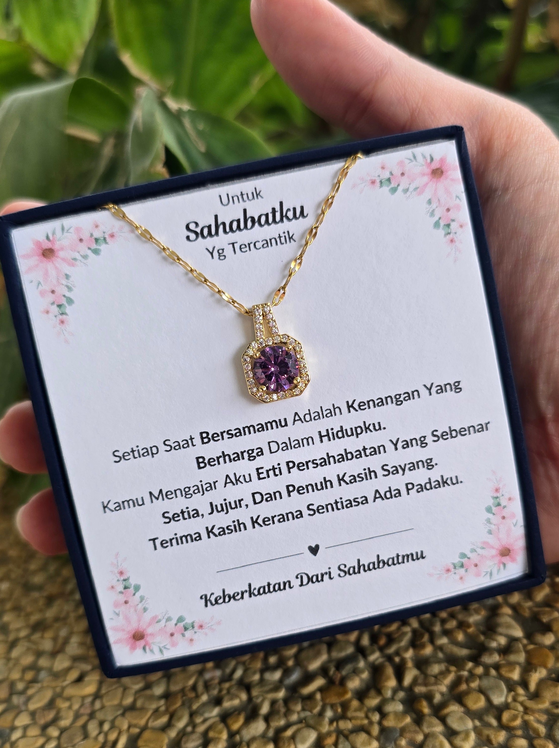 Hadiah Terbaik Untuk Sahabatku I Kenangan Yang Berharga I Sweet Purple Necklace