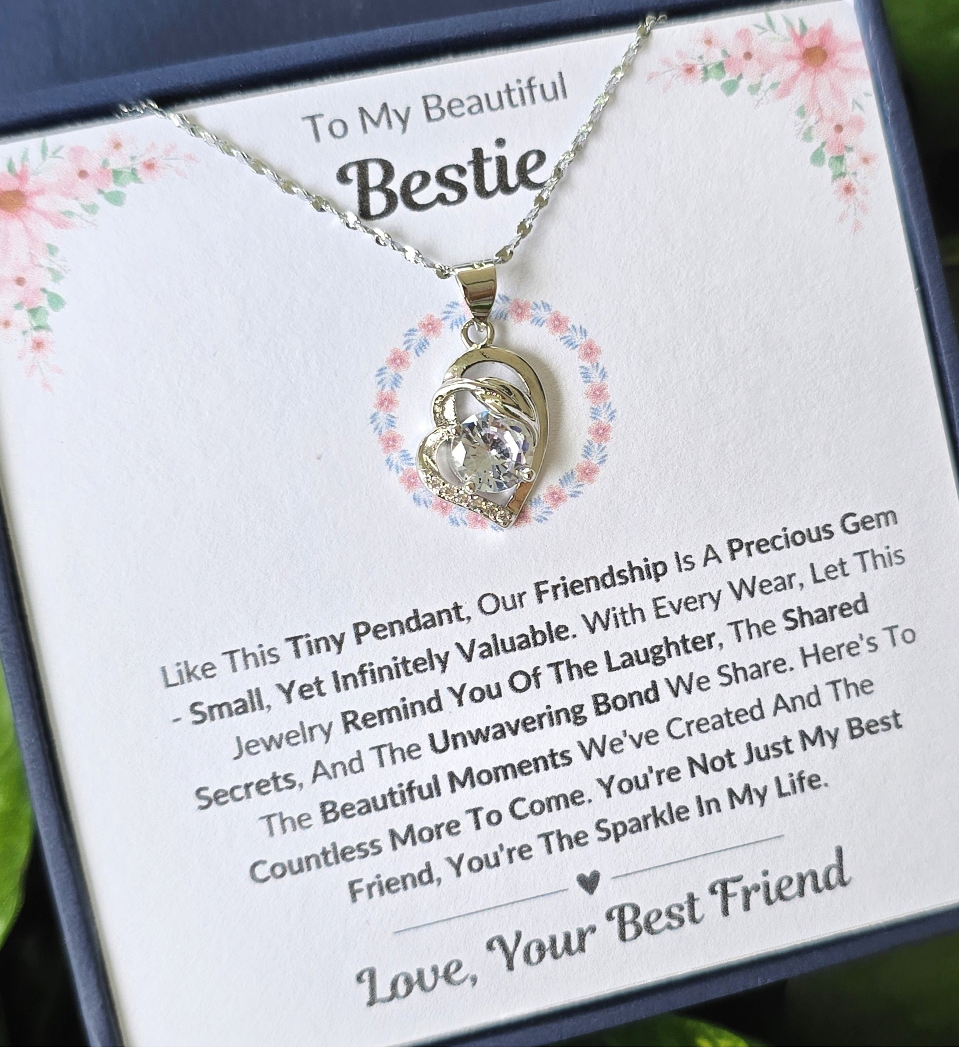 Best Gift To My Bestie I Not Just Best Friend I Pure Love Necklace