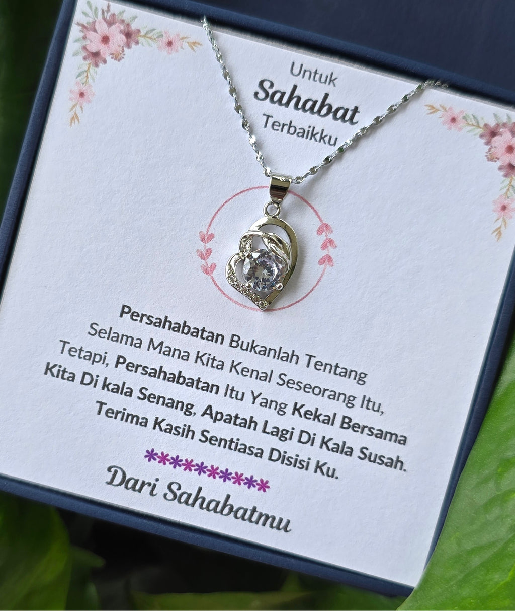 Hadiah Terbaik Untuk Sahabat Terbaikku I Sentiasa Disisi Ku I Pure Love Necklace