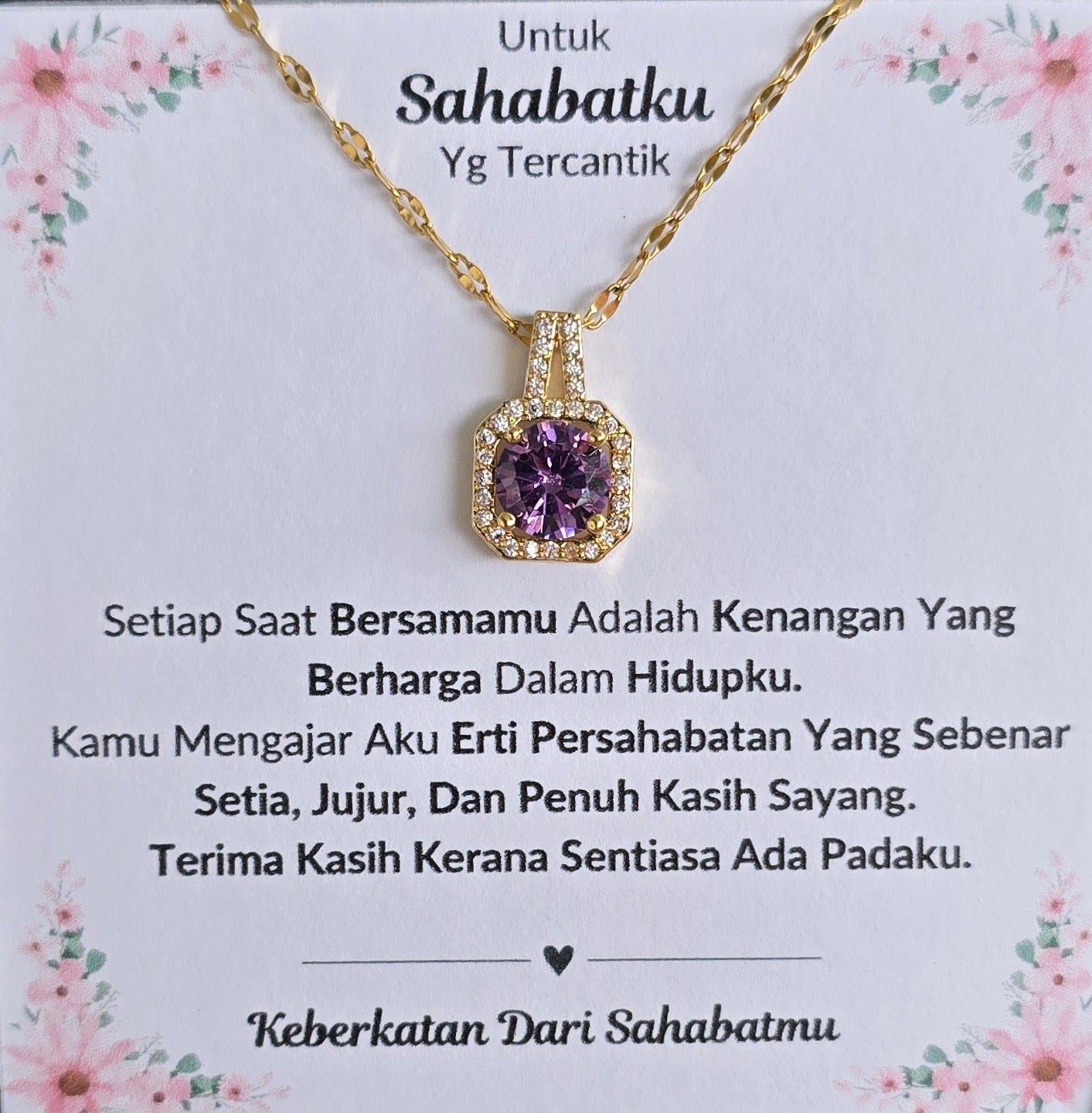 Hadiah Terbaik Untuk Sahabatku I Kenangan Yang Berharga I Sweet Purple Necklace