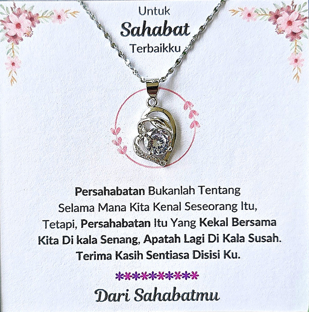 Hadiah Terbaik Untuk Sahabat Terbaikku I Sentiasa Disisi Ku I Pure Love Necklace
